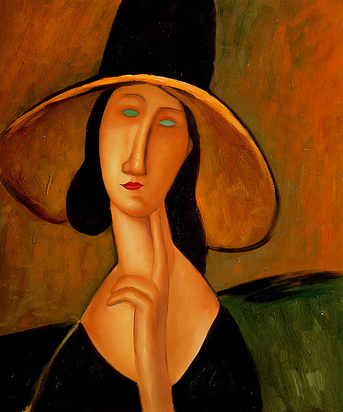 Portrait of Woman in Hat - Amedeo Modigliani Paintings